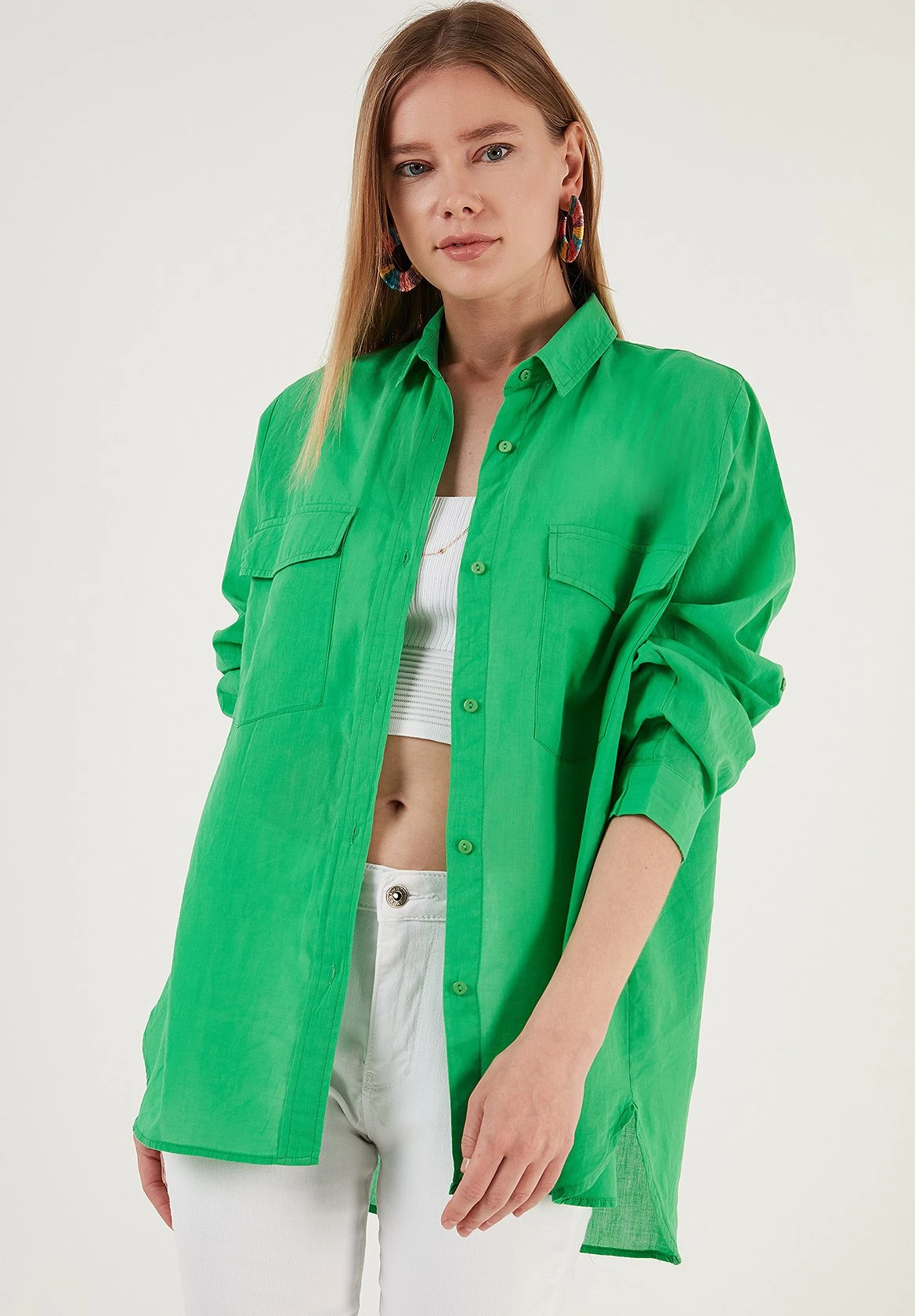 LELA Loose Fit - Camisa - Green - Imagen 5