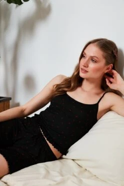 LELA Pijama - Black-Red