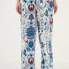 LELA Pantalones - White/Blue