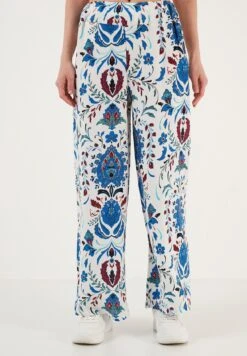 LELA Pantalones - White/Blue