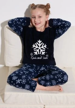 LELA Regular Fit Set - Pijama - Dark Blue