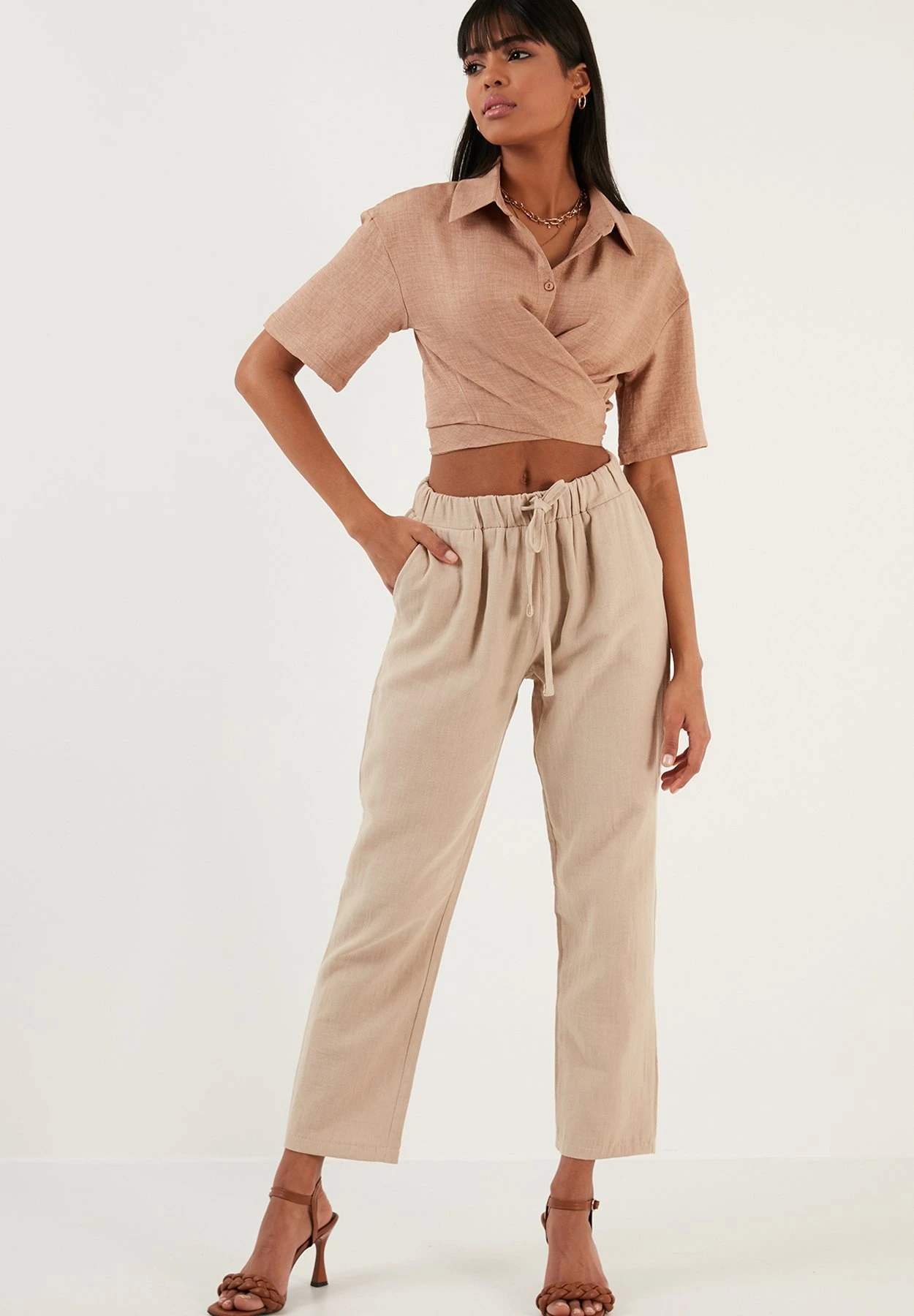 LELA Regular Fit - Pantalones Deportivos - Mink - Imagen 2