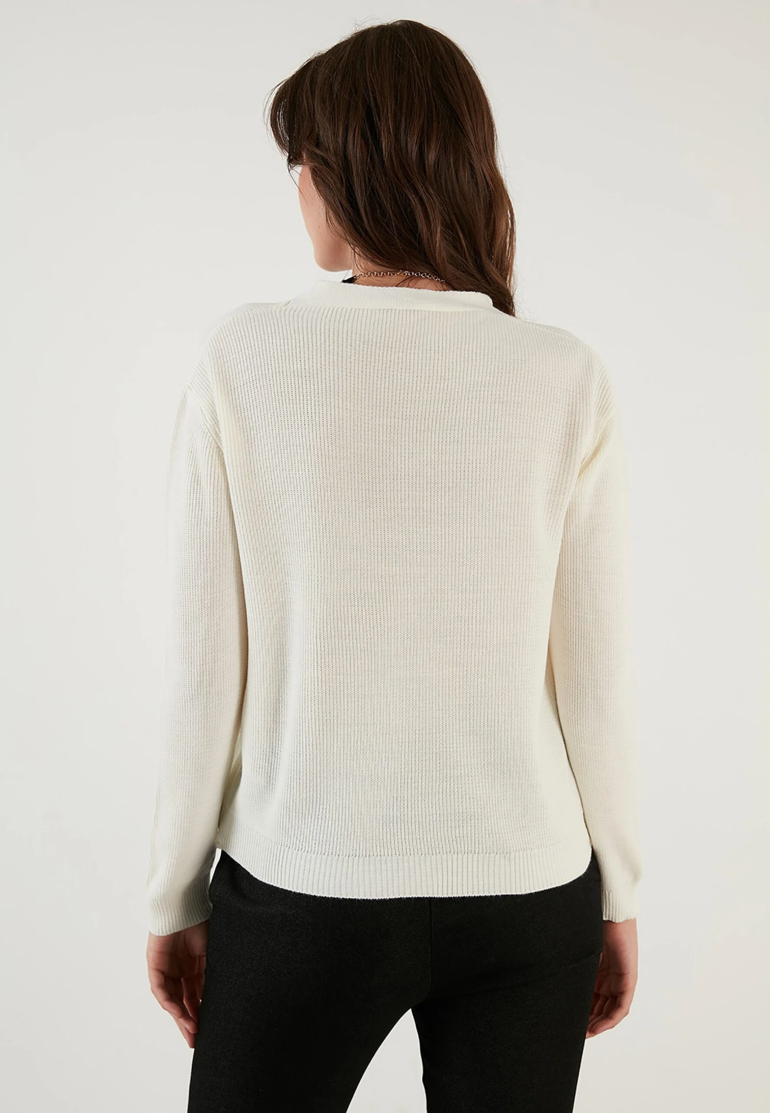 LELA Regular Fit - Chaqueta De Punto - Ecru - Imagen 3