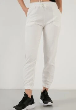 LELA Slim Fit - Pantalones Deportivos - Ecru