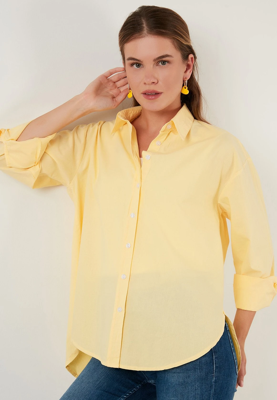LELA Loose Fit - Camisa - Yellow - Imagen 5