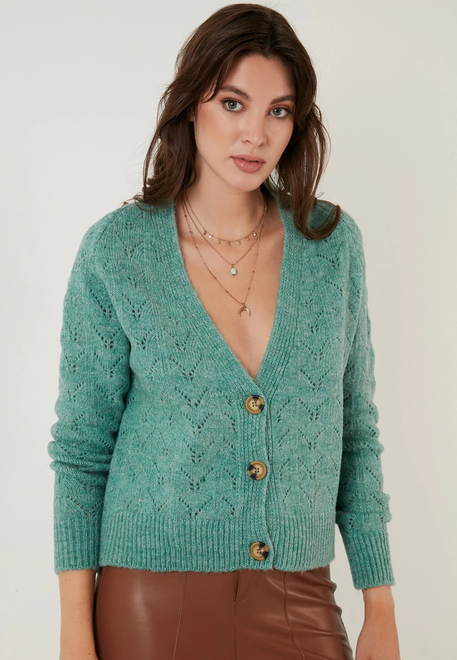 LELA Regular Fit - Chaqueta De Punto - Mint