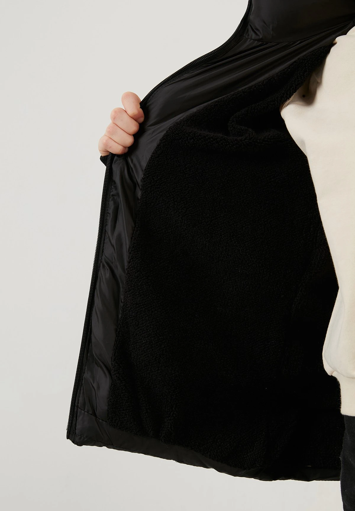 LELA Removable Hooded Inflatable - Abrigo De Invierno - Black-Stone Color-Black - Imagen 8