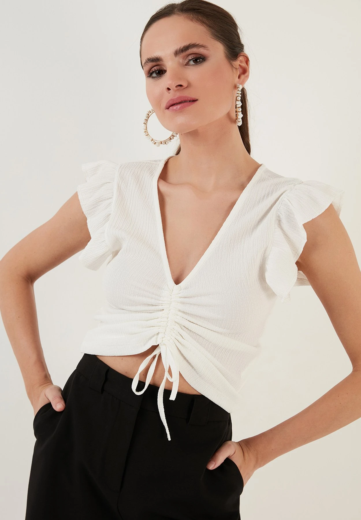 LELA Slim Fit - Blusa - White - Imagen 3