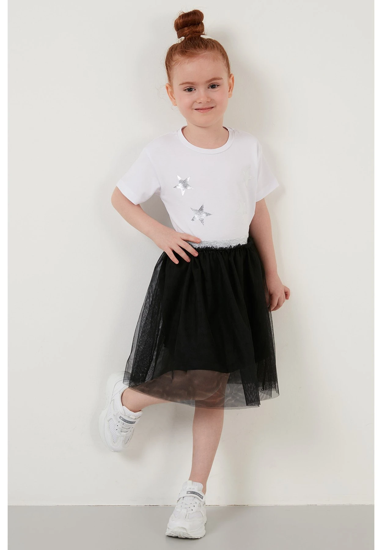 LELA Regular Fit - Falda Acampanada - White - Imagen 5