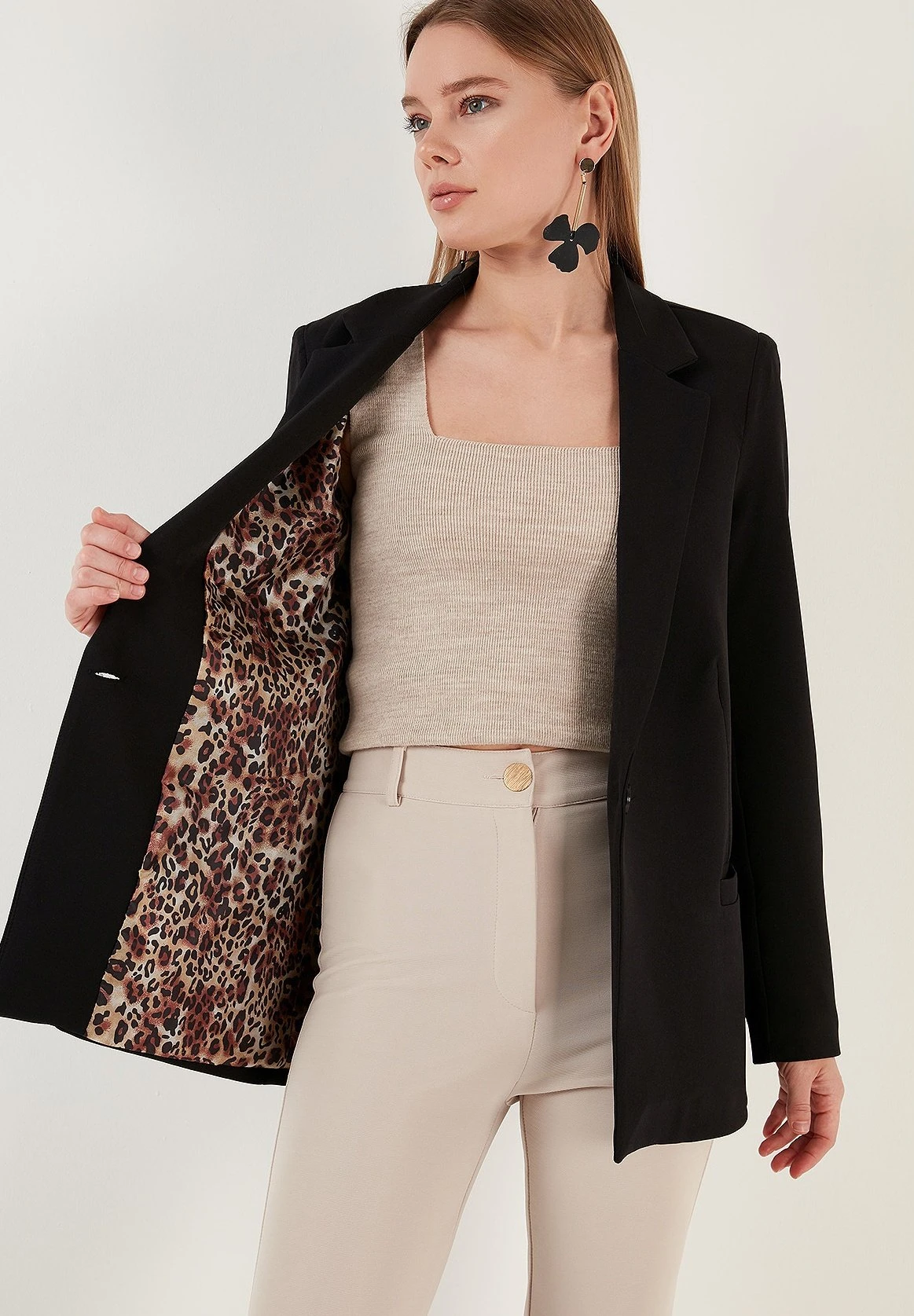 LELA Regular Fit - Blazer - Black - Imagen 3