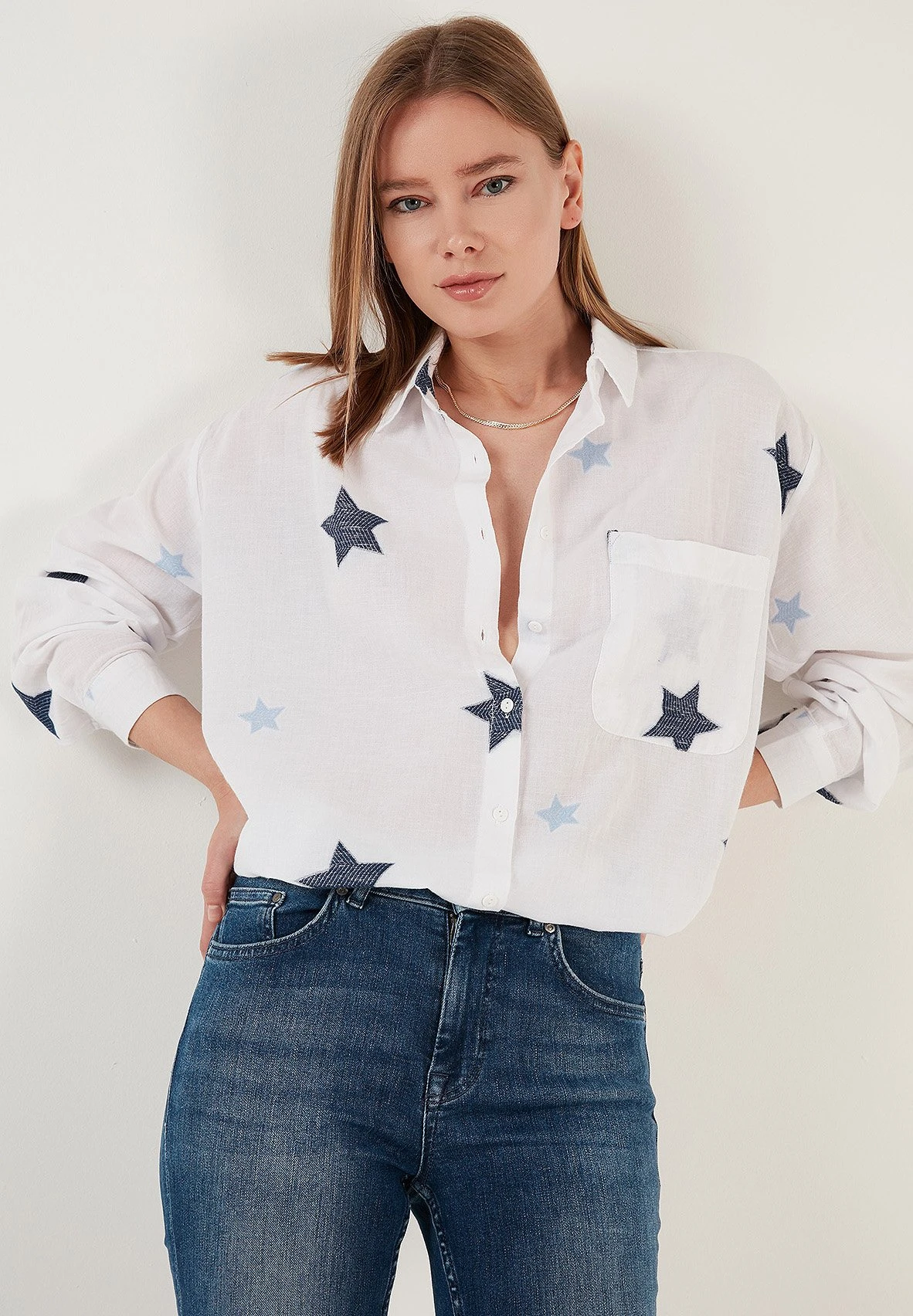 LELA Loose Fit - Camisa - Dark Blue - Imagen 6