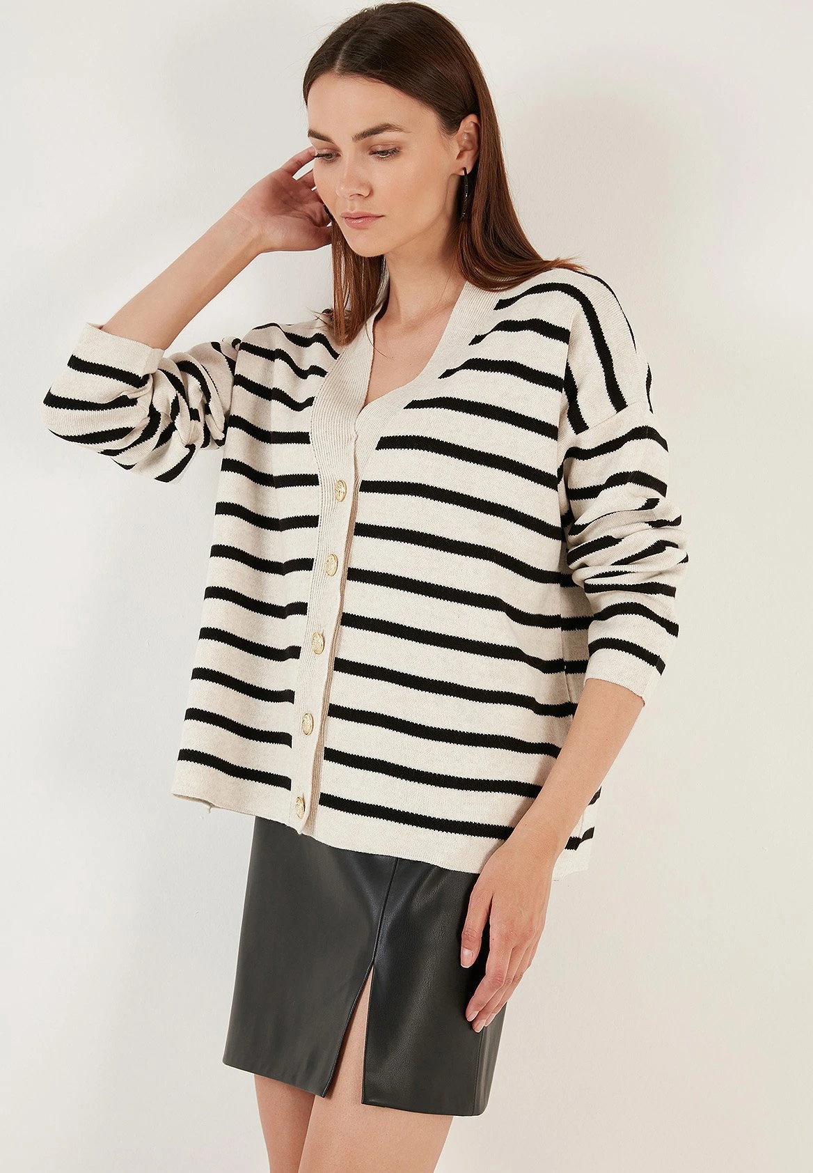 LELA Chaqueta De Punto - Cream/Black - Imagen 3