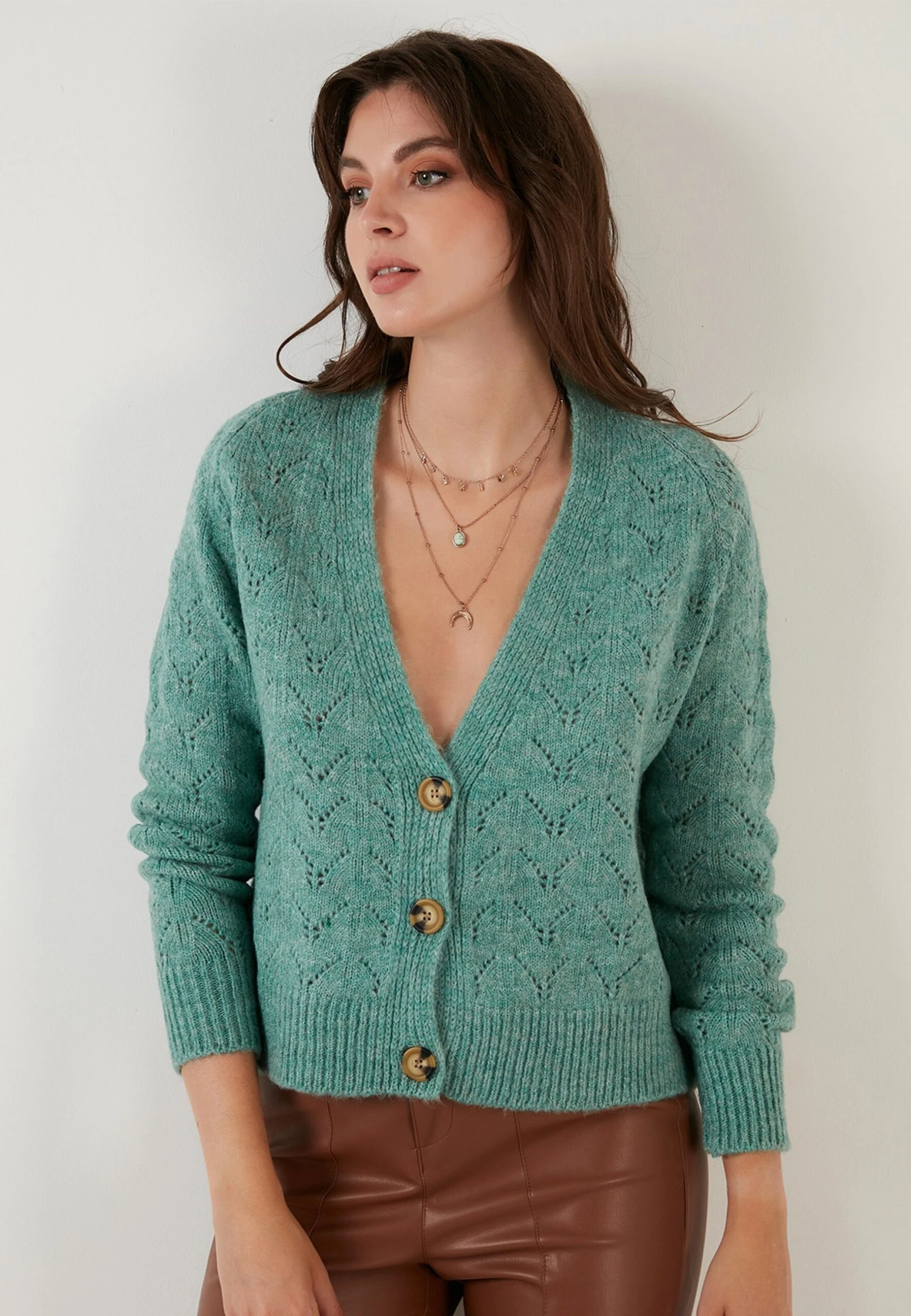 LELA Regular Fit - Chaqueta De Punto - Mint - Imagen 4