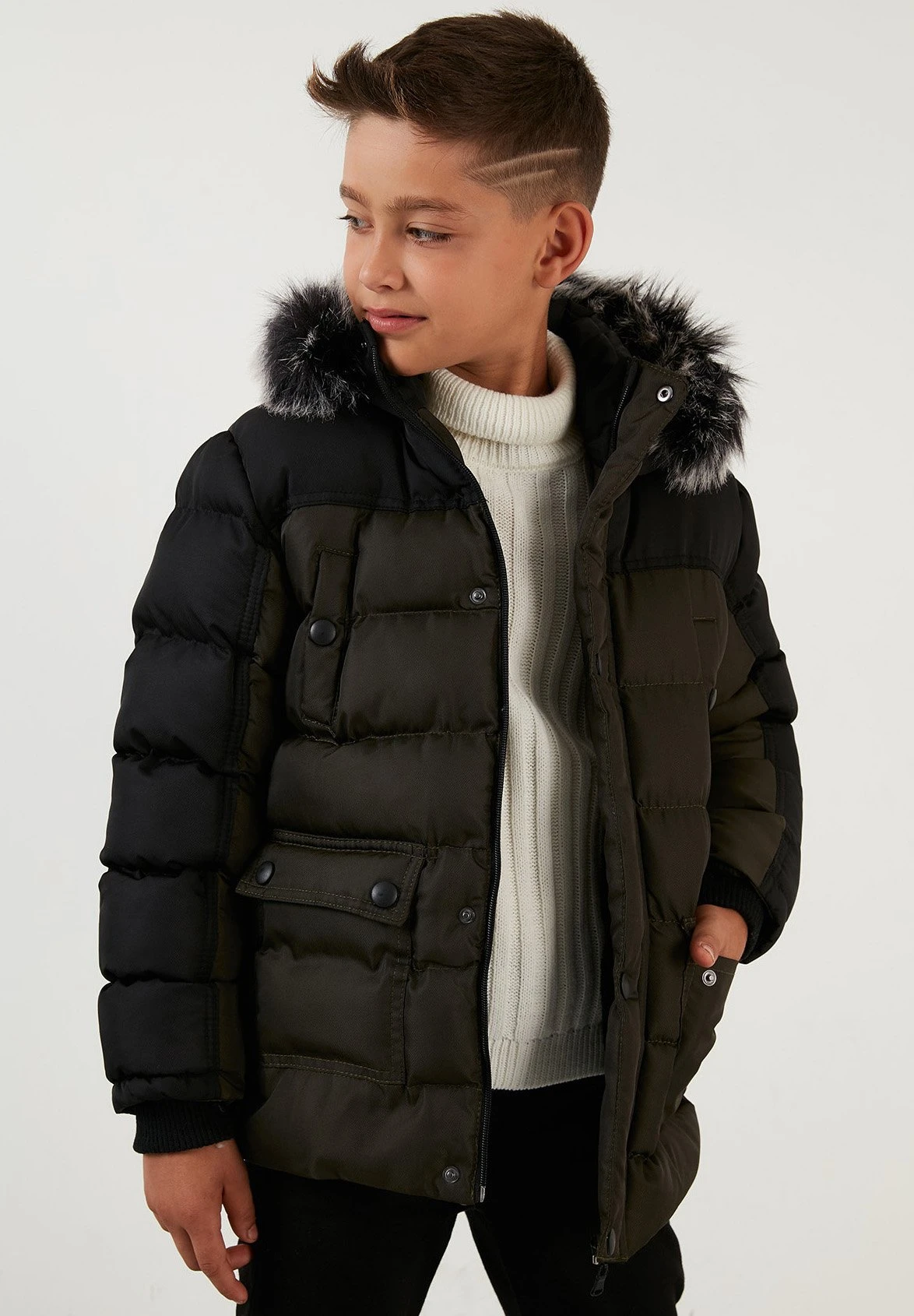 LELA Regular Fit - Abrigo De Invierno - Black Khaki - Imagen 5