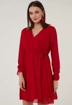 LELA Mini- Vestido Informal - Red