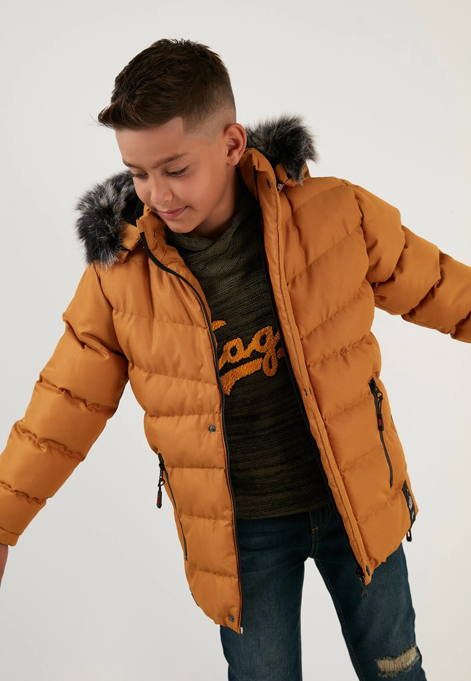 LELA Regular Fit - Abrigo De Invierno - Mustard - Imagen 7