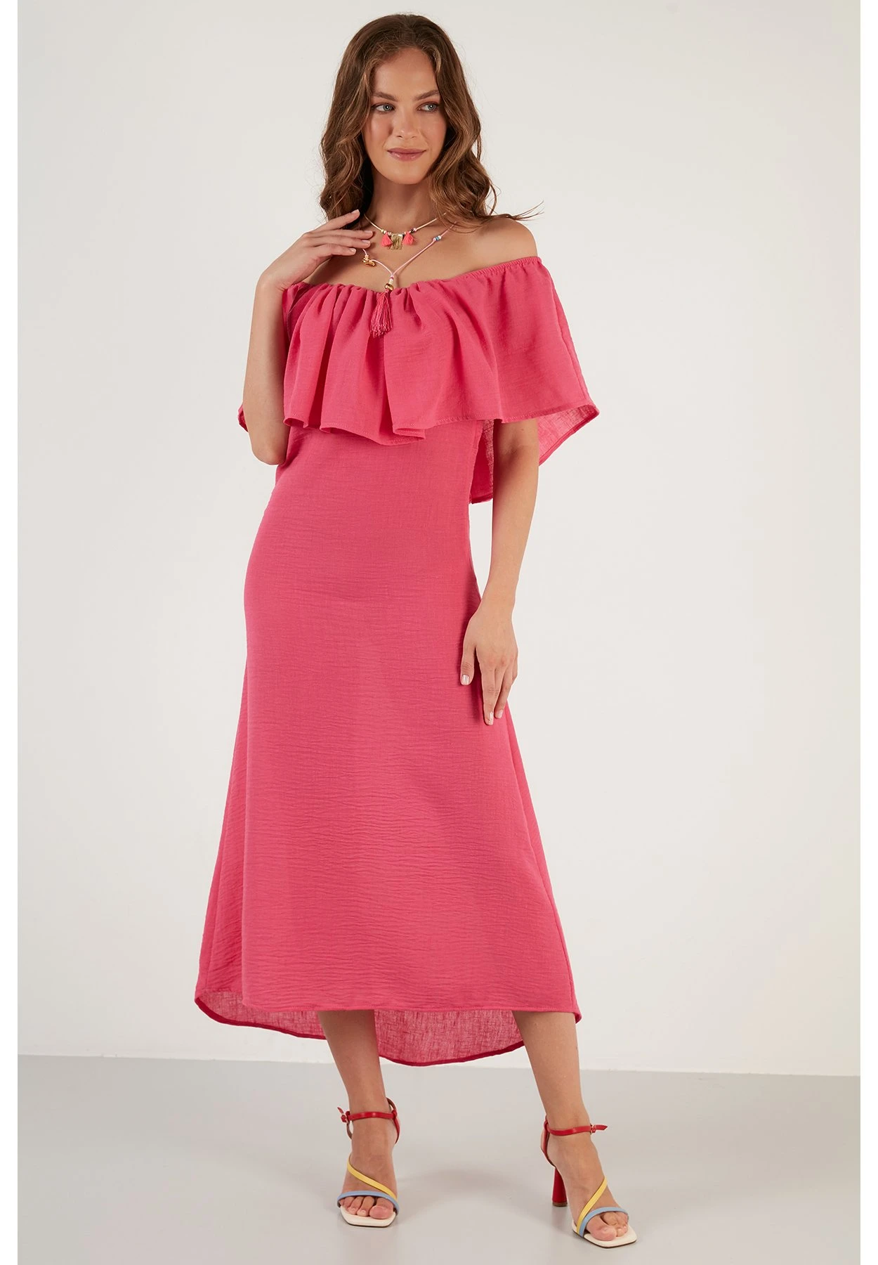 LELA Slim Fit - Vestido Ligero - Fuchsia - Imagen 2
