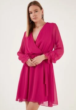 LELA Mini- Vestido Informal - Fuchsia