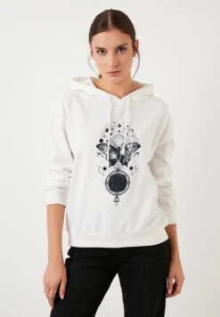 LELA Regular Fit - Jersey Con Capucha - White