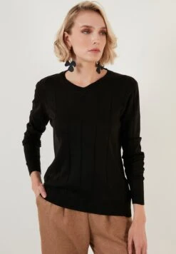 LELA Regular Fit - Jersey De Punto - Black