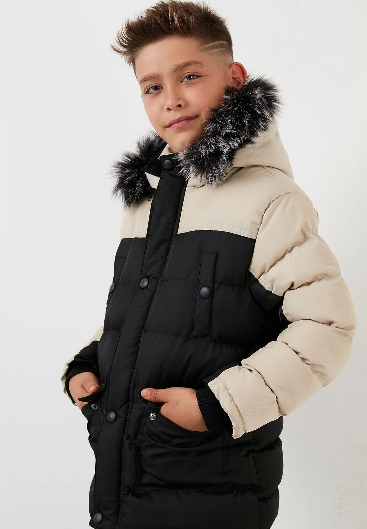LELA Regular Fit - Abrigo De Invierno - Stone Colored-Black - Imagen 5