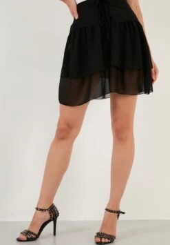 LELA Regular Fit - Minifalda - Black