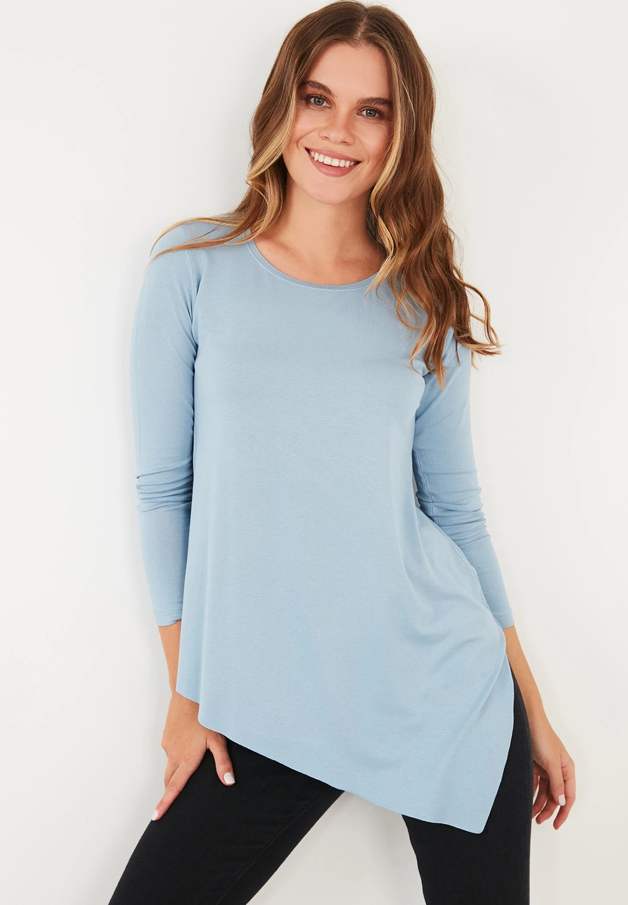 LELA Slim Fit - Camiseta De Manga Larga - Blue - Imagen 2