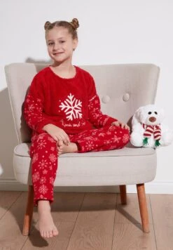 LELA Regular Fit Set - Pijama - Red