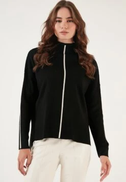 LELA Jersey De Punto - Black-Ecru