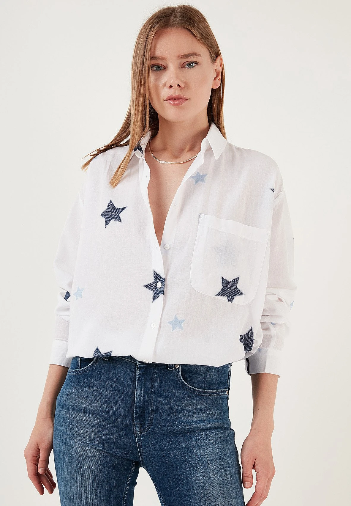 LELA Loose Fit - Camisa - Dark Blue - Imagen 4