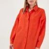 LELA Loose Fit - Camisa - Orange