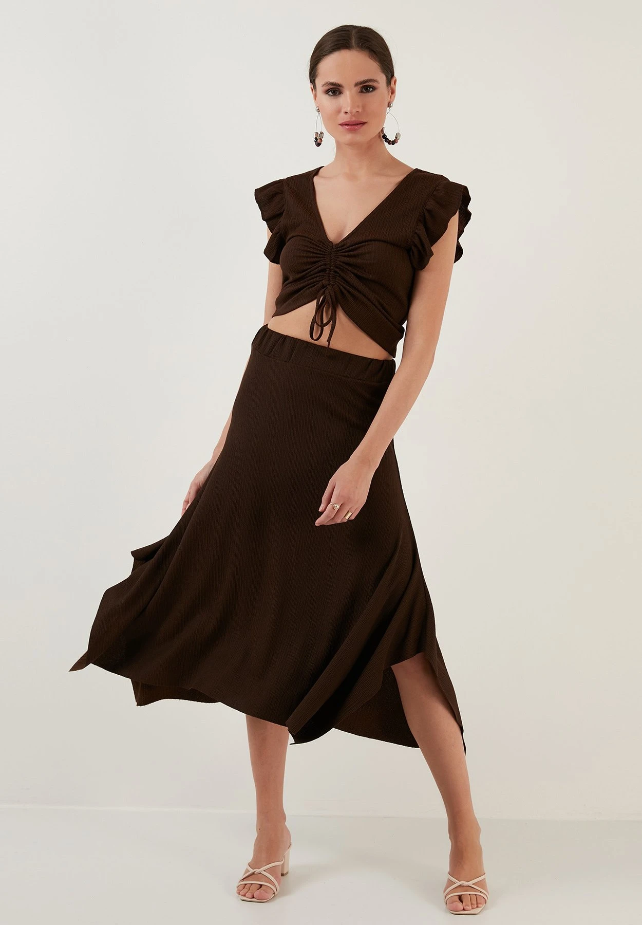 LELA Falda Acampanada - Brown - Imagen 2