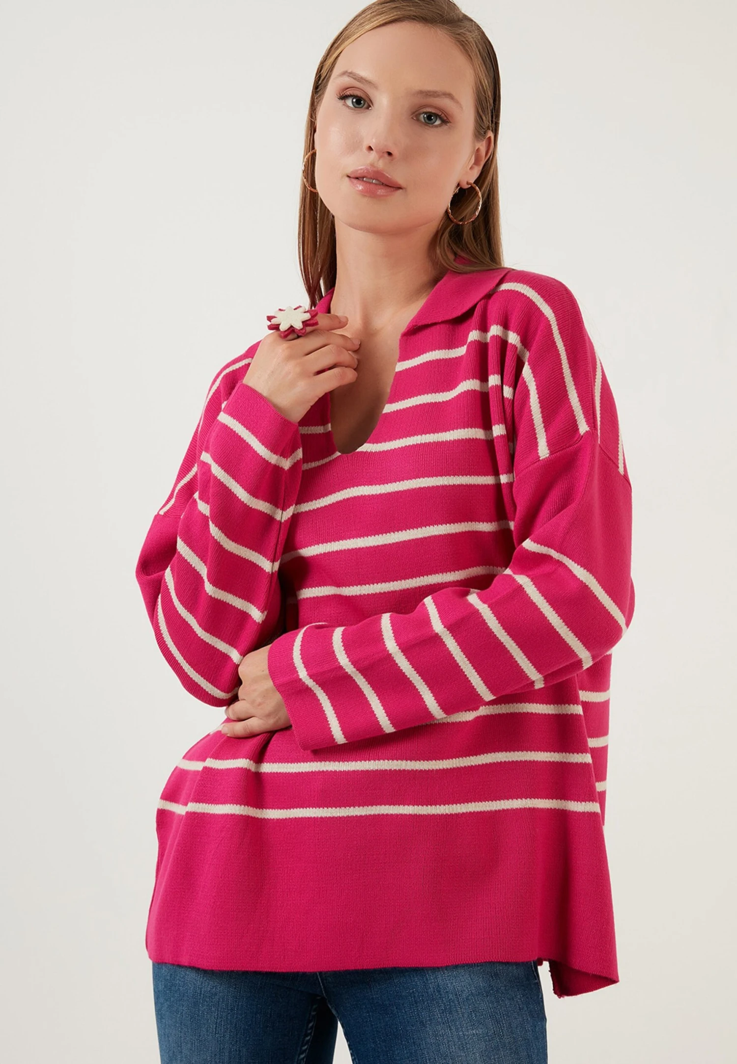 LELA Jersey De Punto - Fuchsia Beige - Imagen 6